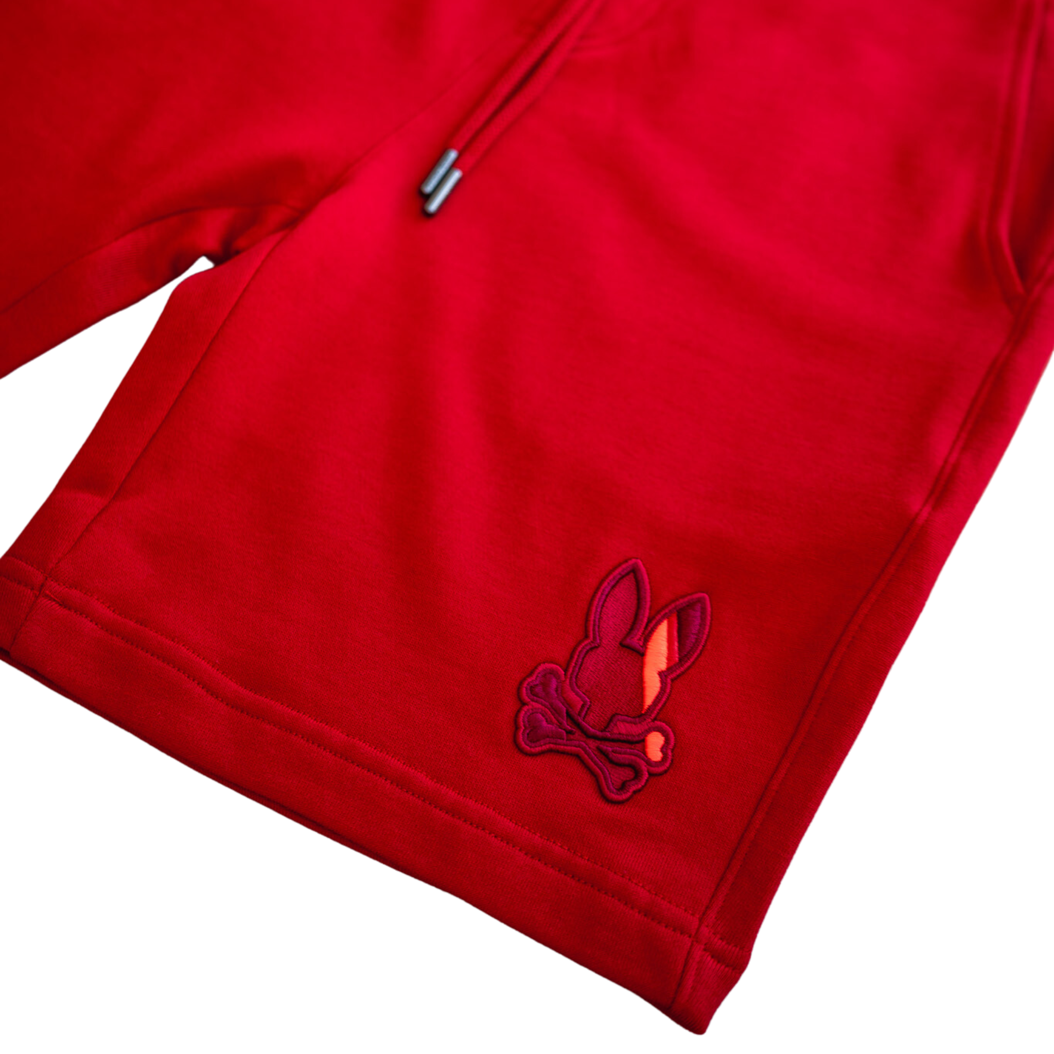 Psycho Bunny Red Embroidered Sweatshorts