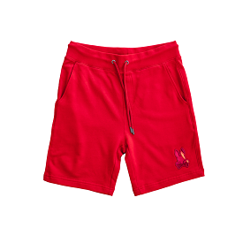 Psycho Bunny Red Embroidered Sweatshorts