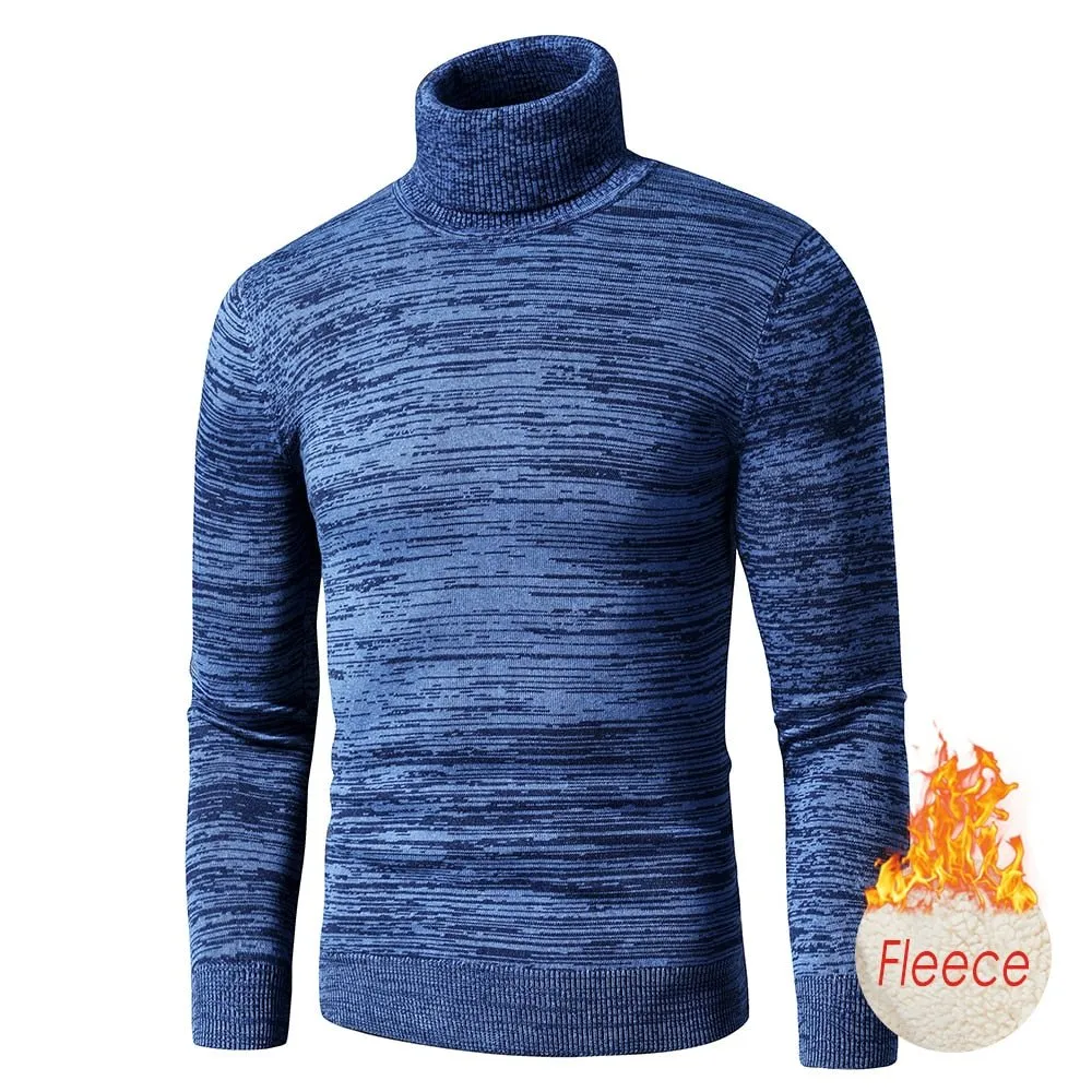 Pull à col roulé en coton et polaire pour homme TFU - Thermal pull