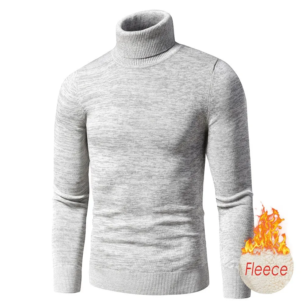 Pull à col roulé en coton et polaire pour homme TFU - Thermal pull