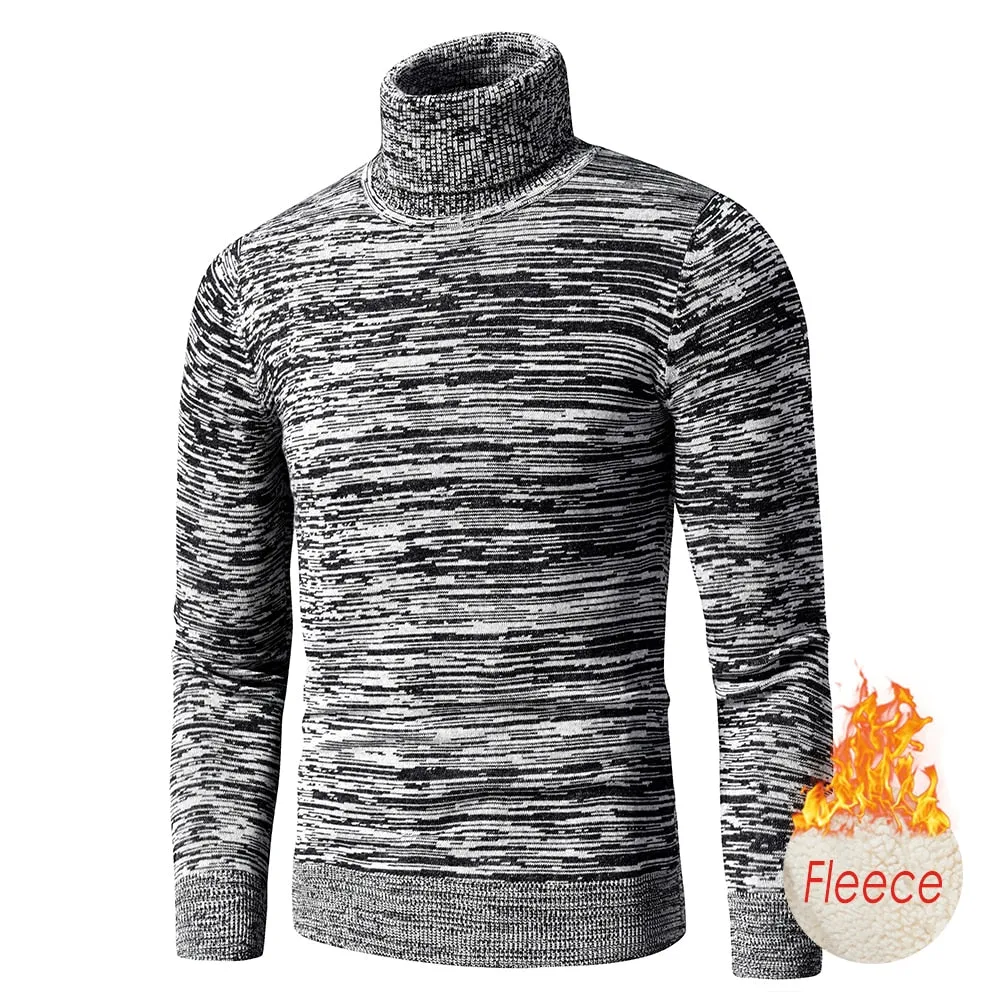 Pull à col roulé en coton et polaire pour homme TFU - Thermal pull