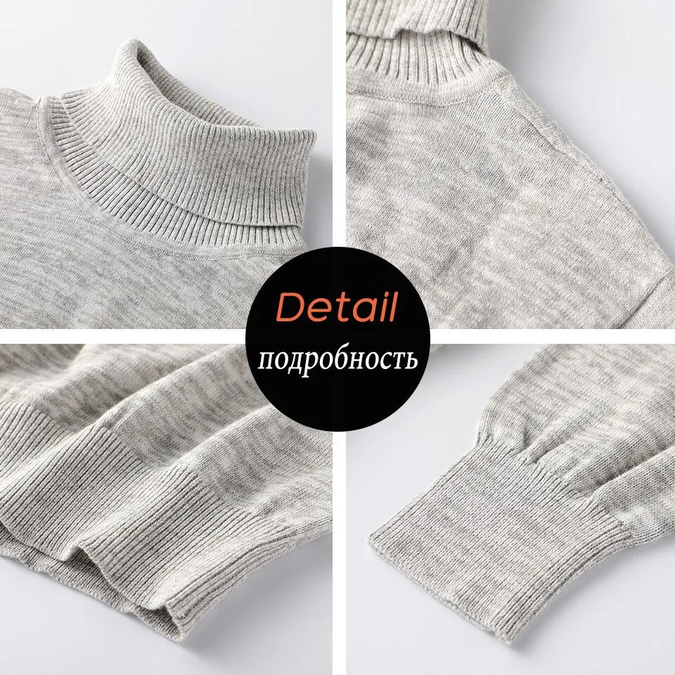 Pull à col roulé en coton et polaire pour homme TFU - Thermal pull