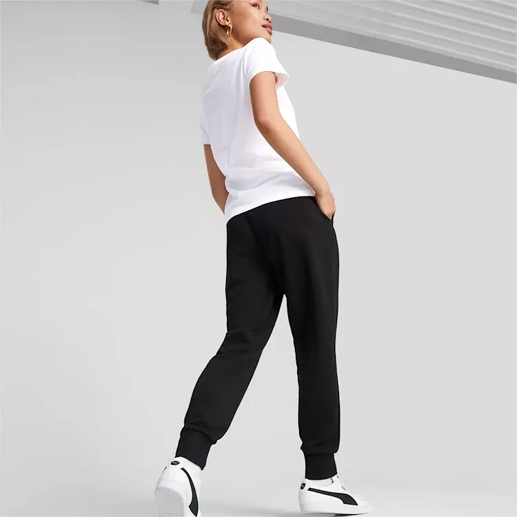 Puma Black Essential Fleece Trackpants - Womens