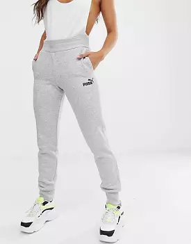 PUMA Essential Grey Fleece Trackpants for Women