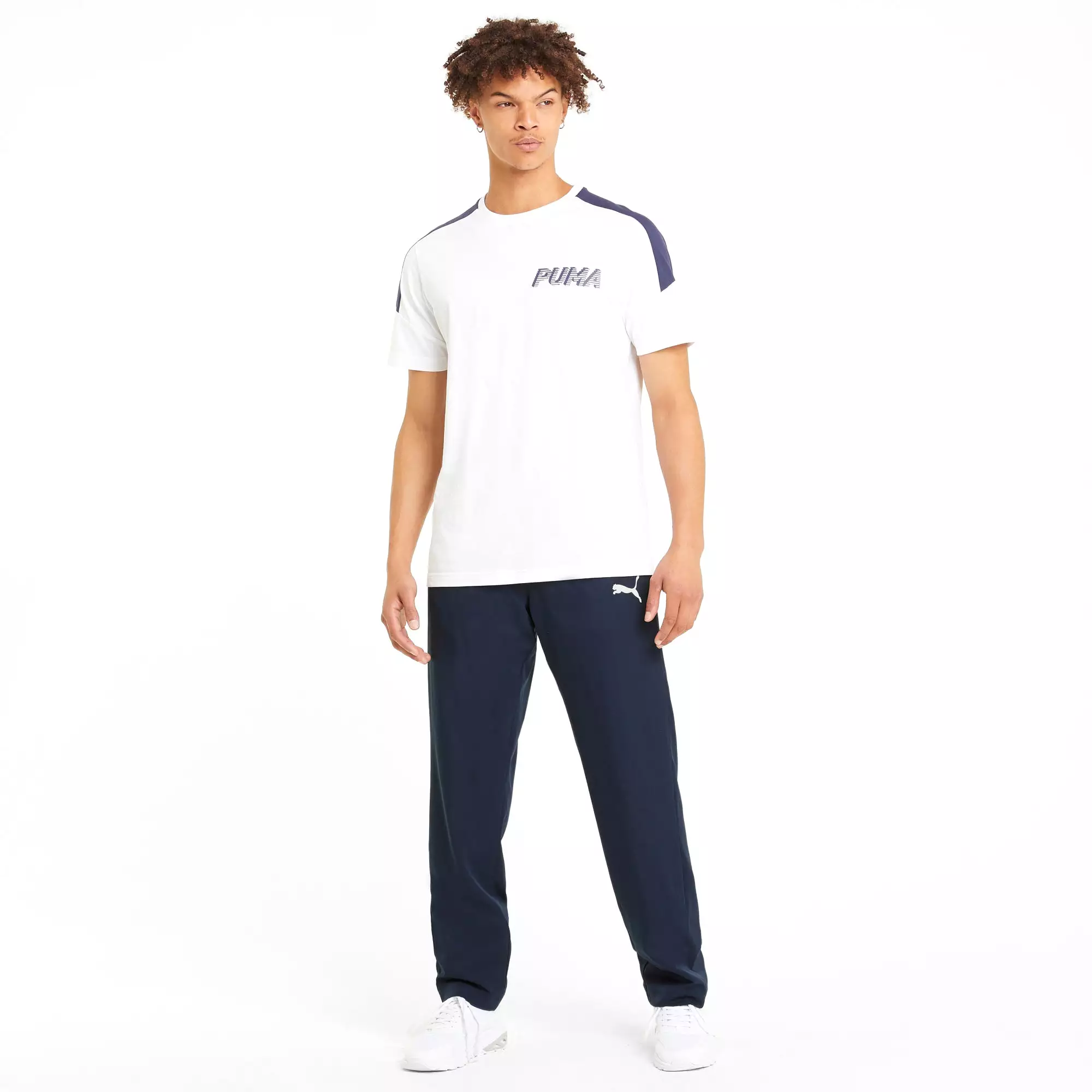 Puma navy trackpants men's active woven