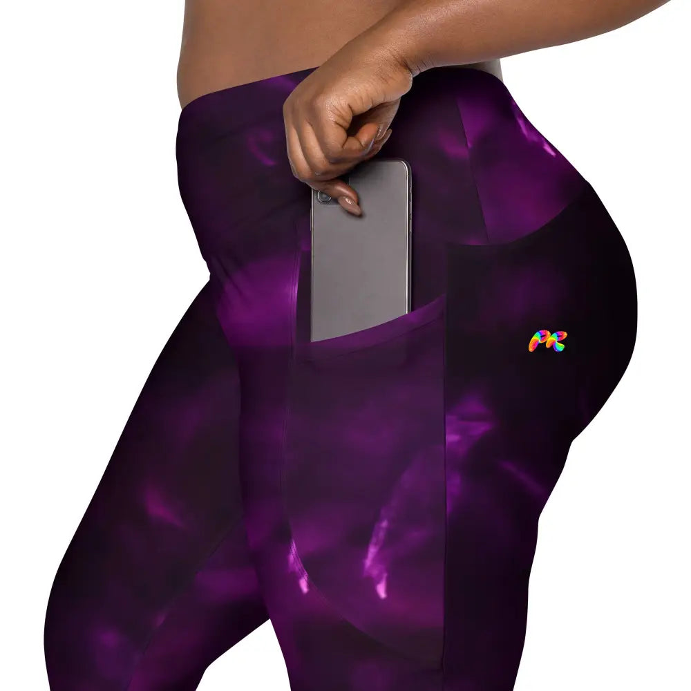 Purple Haze Festival Leggings – Festive and Stylish Leggings in Vibrant Purple Color