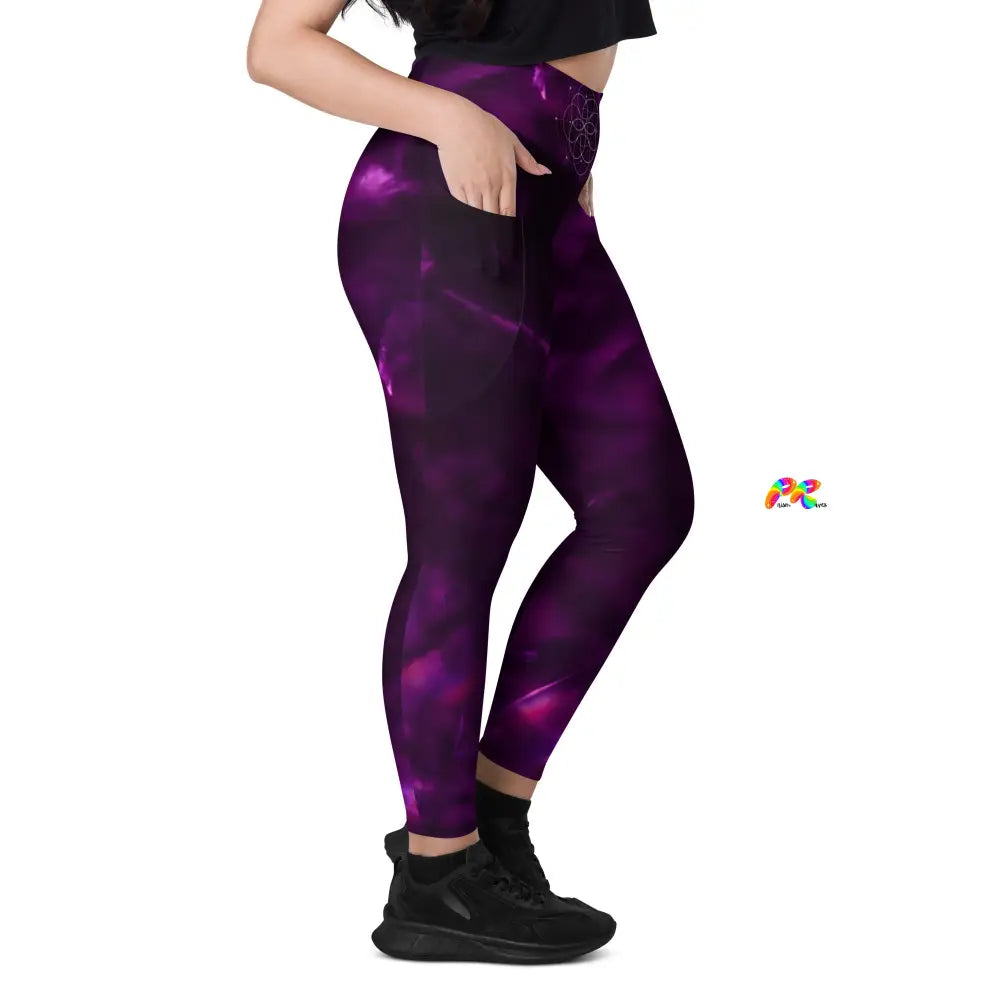 Purple Haze Festival Leggings – Festive and Stylish Leggings in Vibrant Purple Color