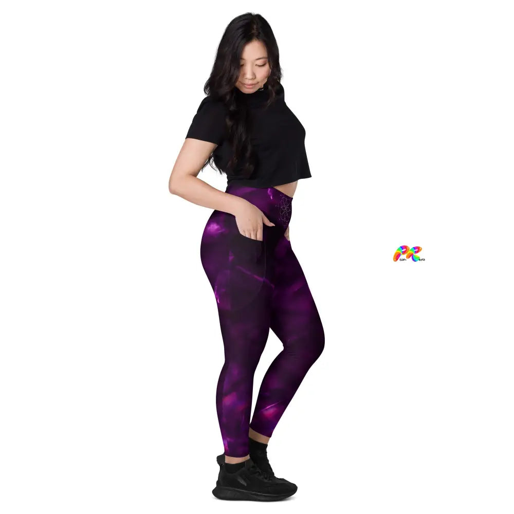 Purple Haze Festival Leggings – Festive and Stylish Leggings in Vibrant Purple Color