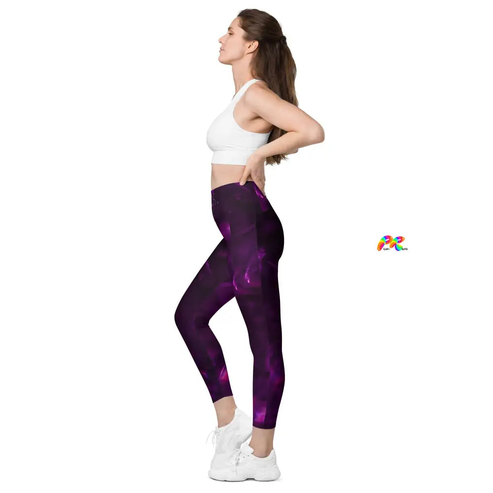 Purple Haze Festival Leggings – Festive and Stylish Leggings in Vibrant Purple Color