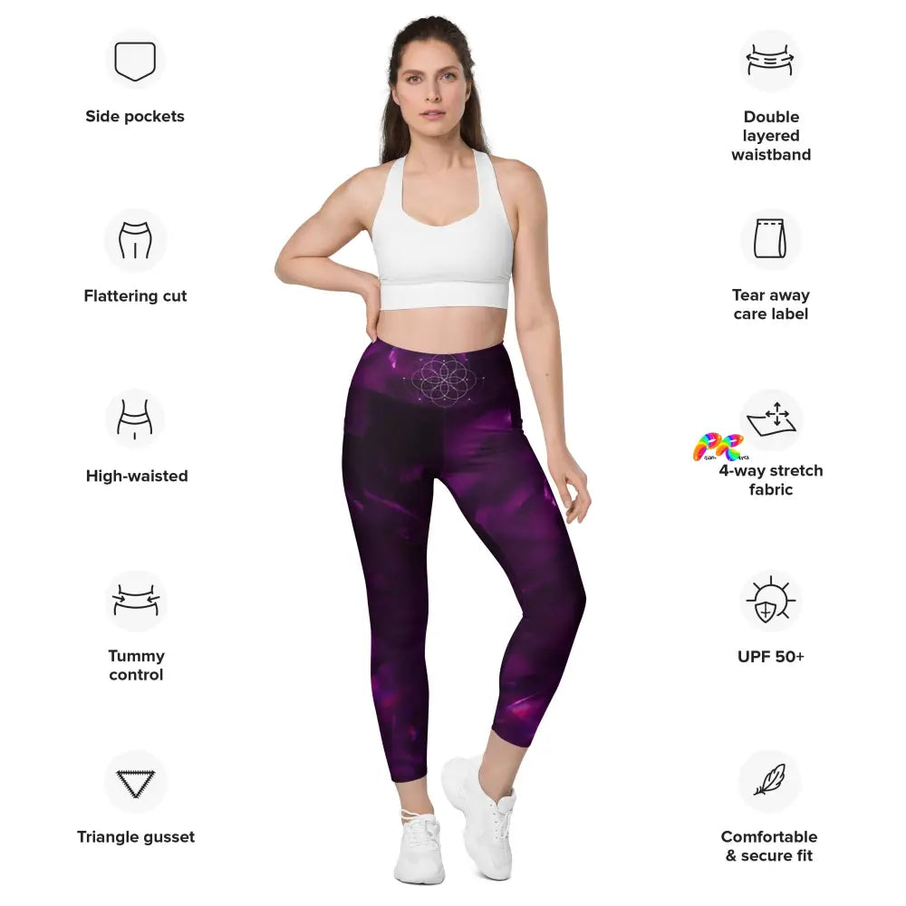 Purple Haze Festival Leggings – Festive and Stylish Leggings in Vibrant Purple Color