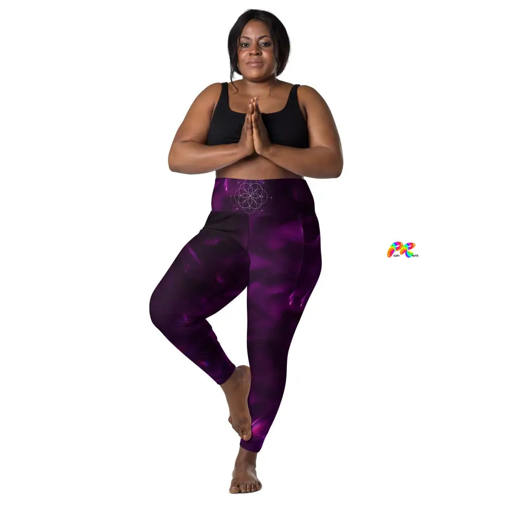 Purple Haze Festival Leggings – Festive and Stylish Leggings in Vibrant Purple Color