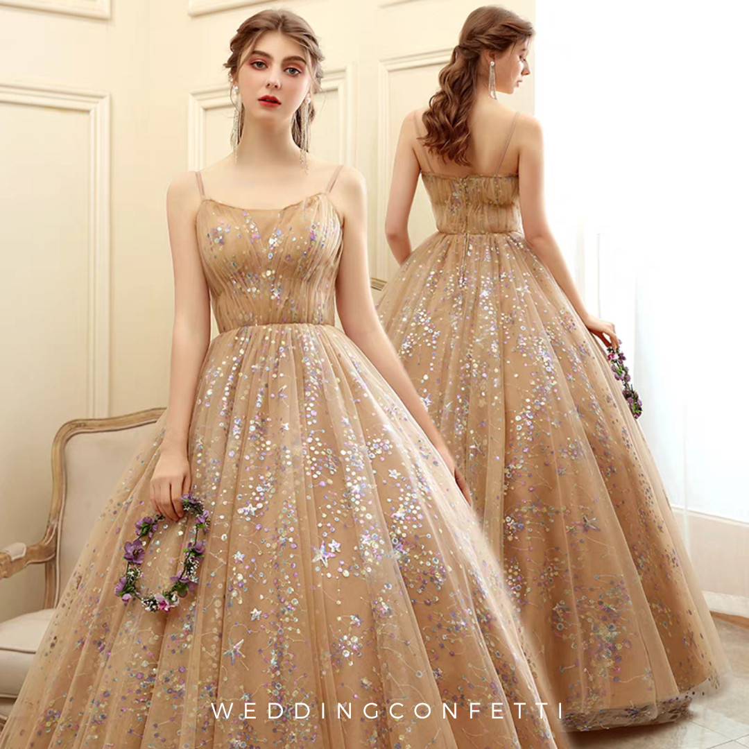 Result: Gold Sleeveless Gown - Merlyn Collection