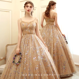 Result: Gold Sleeveless Gown - Merlyn Collection