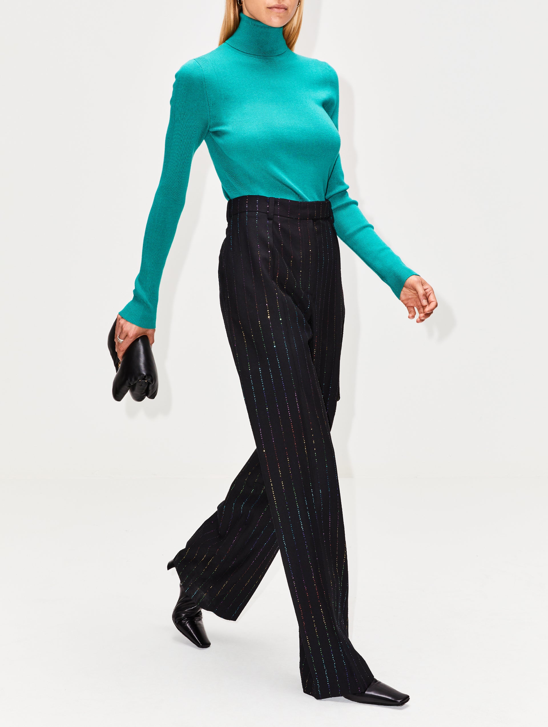 Result: Pin-striped slacks