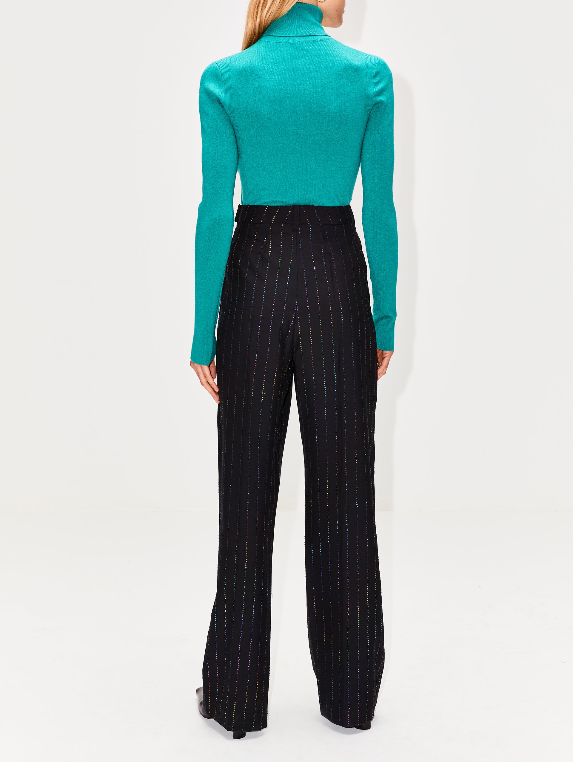 Result: Pin-striped slacks