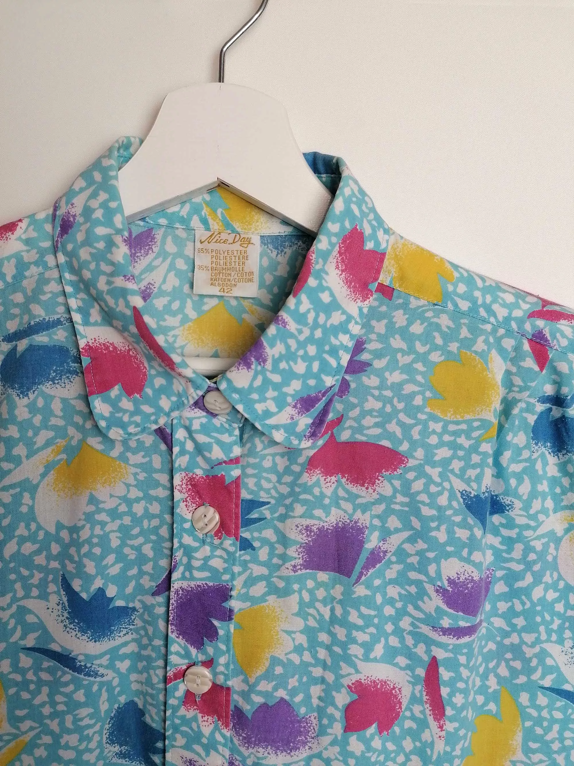 Retro Box Shirt Blouse - M-L / 42