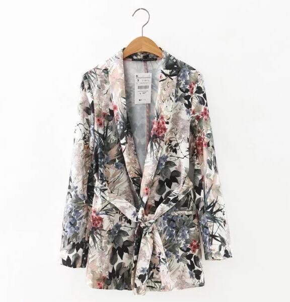 Retro Floral Women's Blazer - Casual - Floral