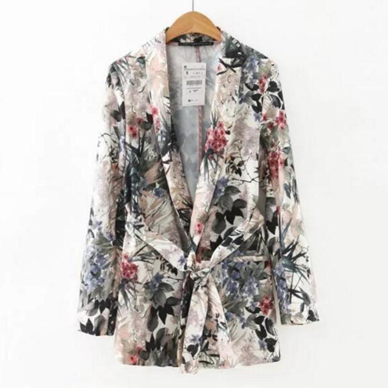 Retro Floral Women's Blazer - Casual - Floral