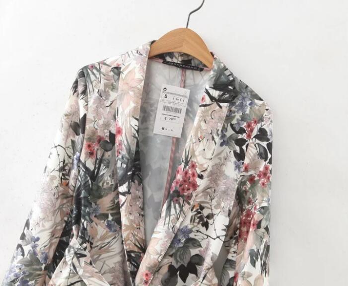 Retro Floral Women's Blazer - Casual - Floral