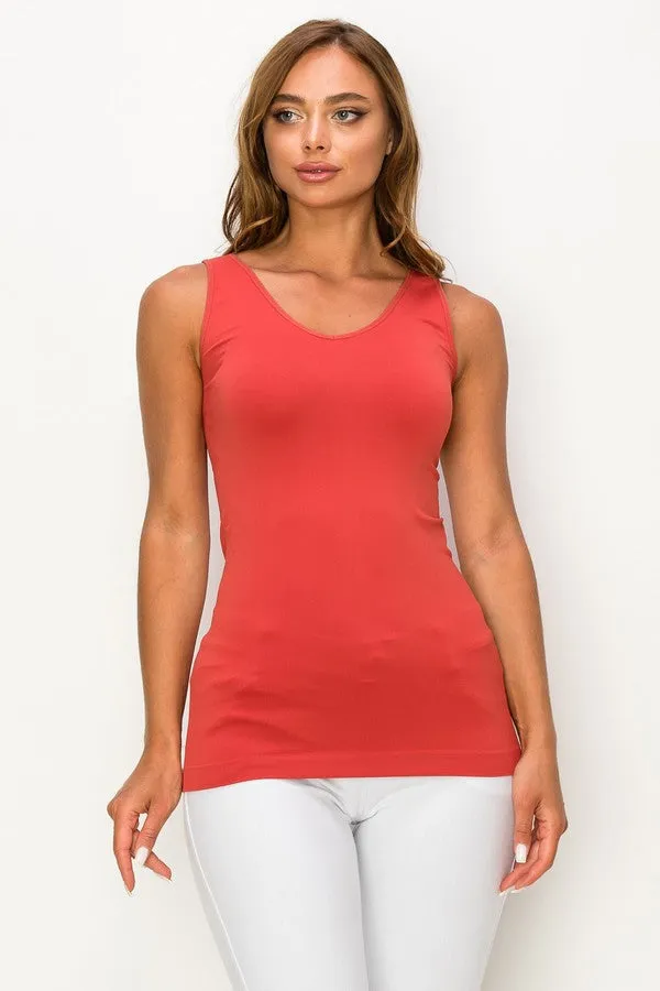 Reversible Neckline Seamless Tank in 7 Colors