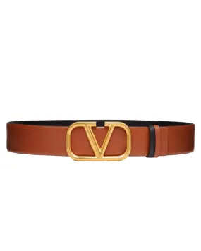 Reversible VLogo Signature 40mm Belt in Selleria and Black