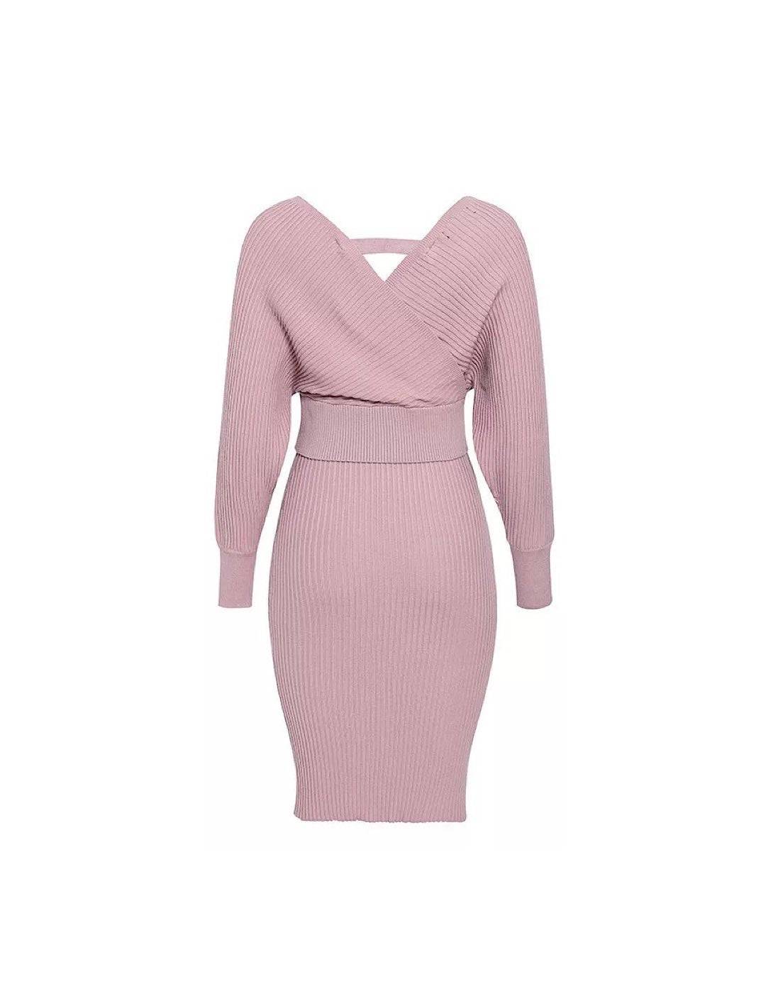 Ribbed Knit Bodycon Midi Dress