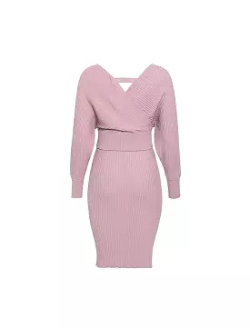 Ribbed Knit Bodycon Midi Dress