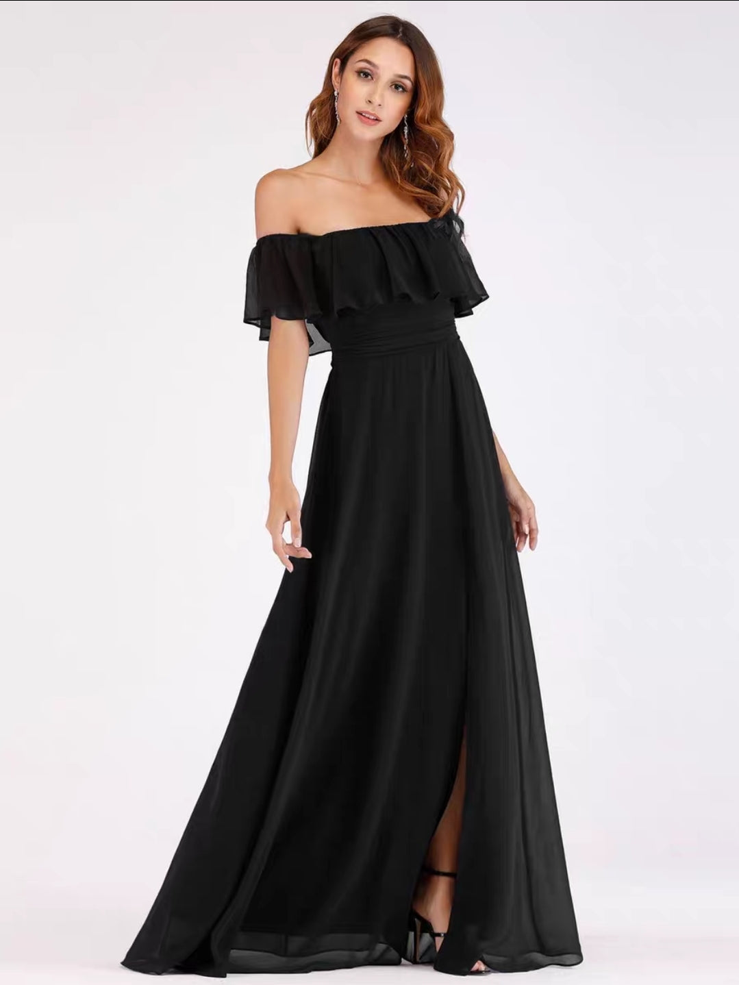 Rosemary Off Shoulder Gown - 14 Color Options