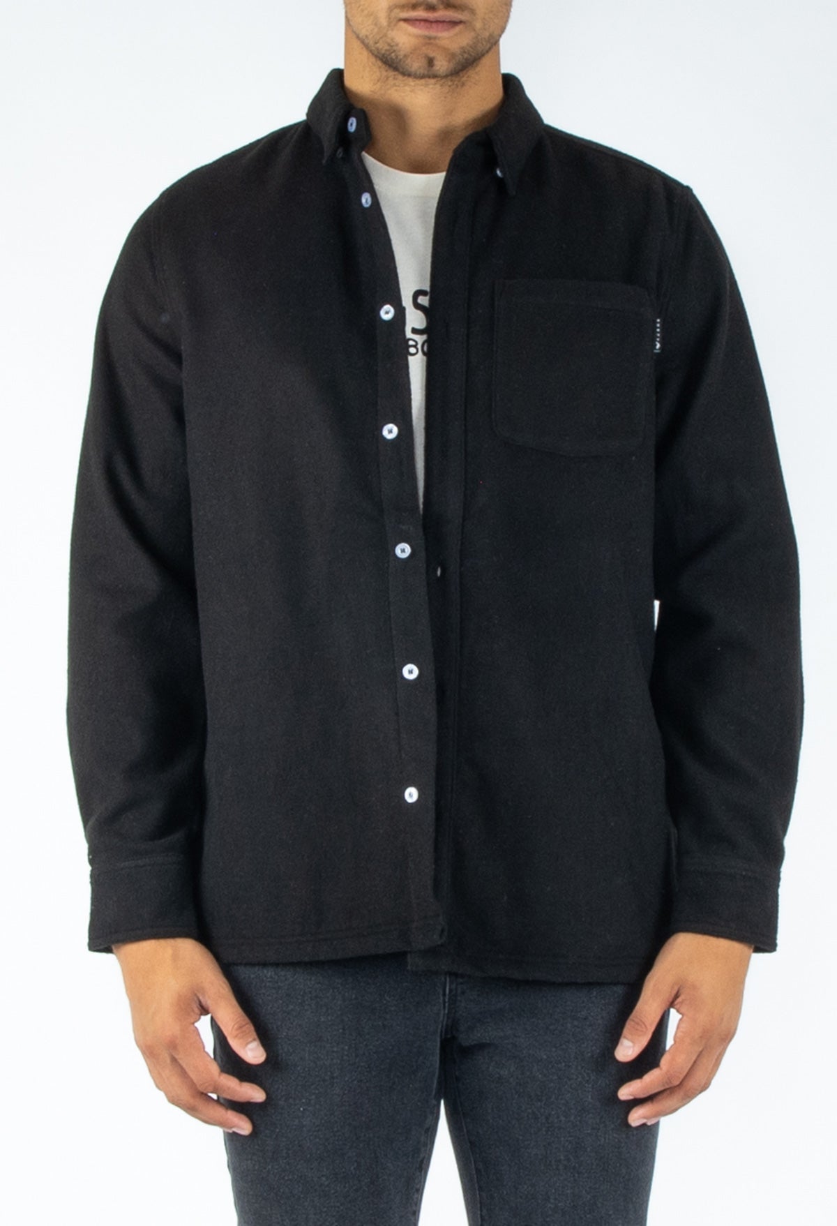 Rusty Yosemite Long Sleeve Shirt in Black, USA