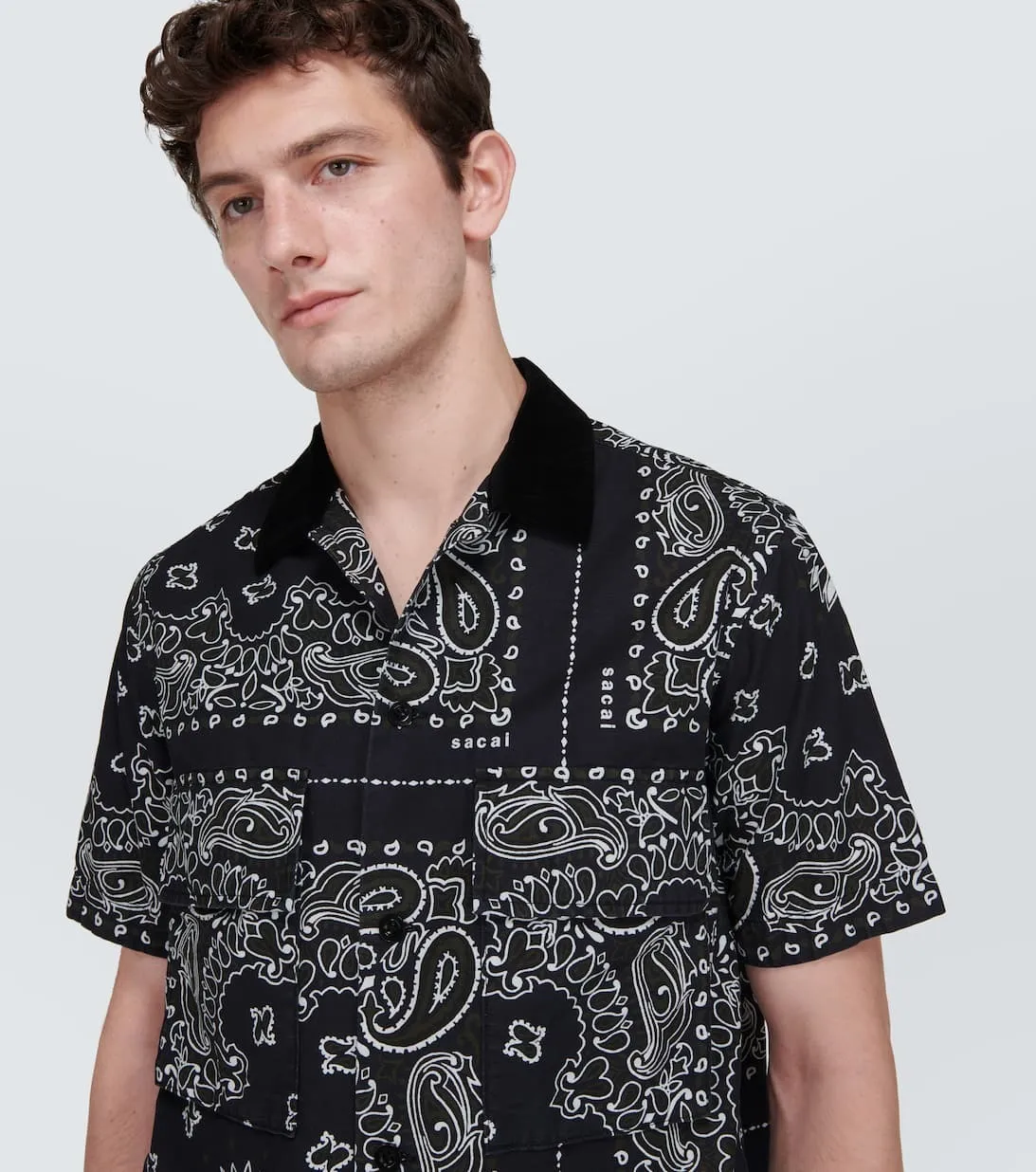 Sacai Cotton Short Sleeves Designers Shirts