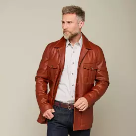 Safari Leather Jacket Cognac