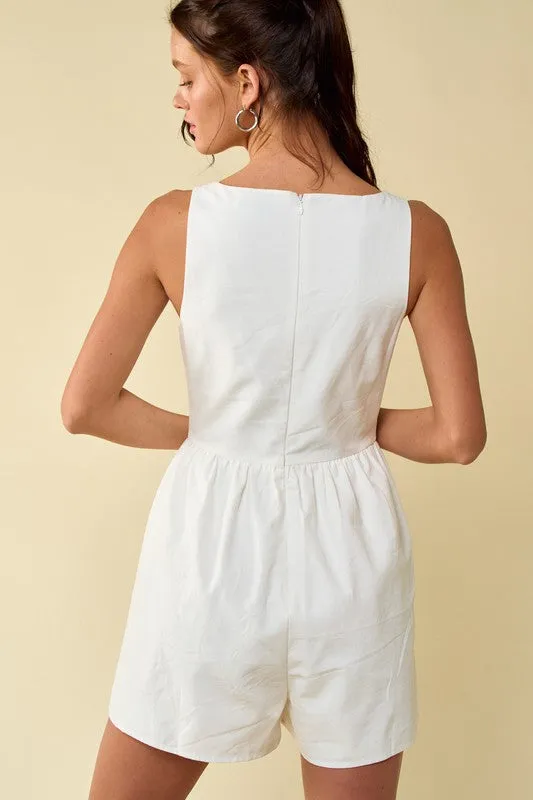 Scalloped Trim Playsuit