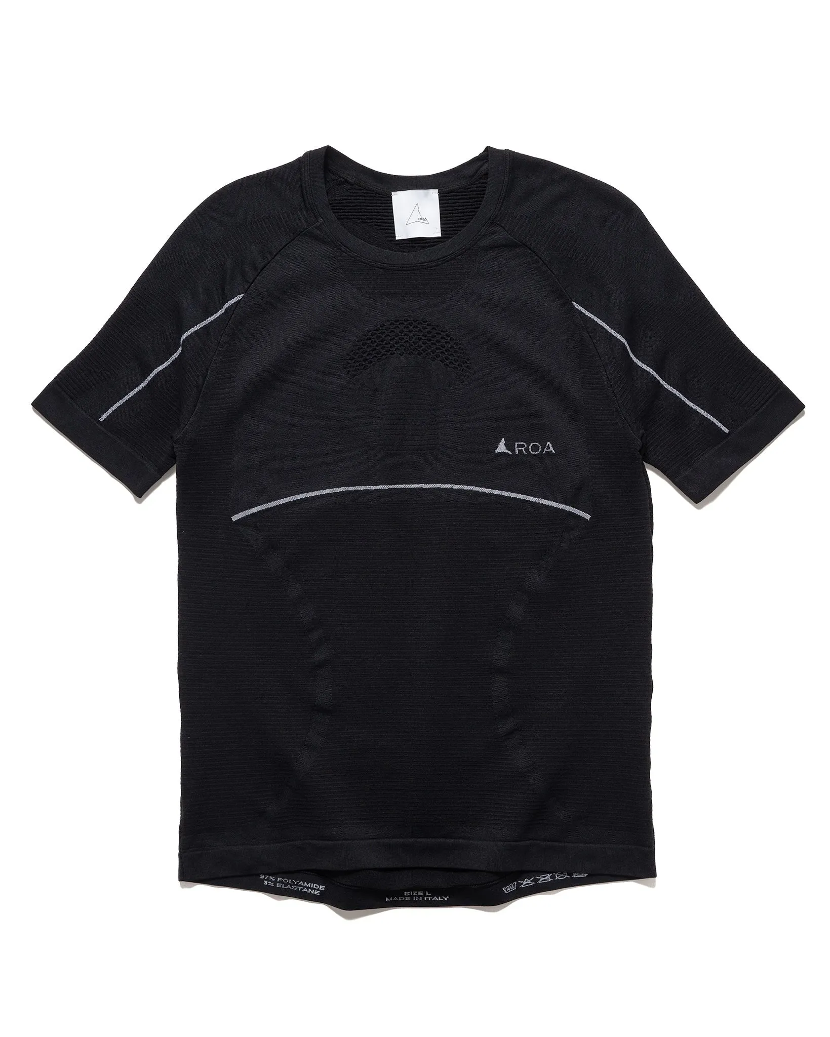 Black Seamless Short Sleeve Shirt