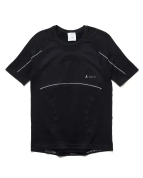 Black Seamless Short Sleeve Shirt