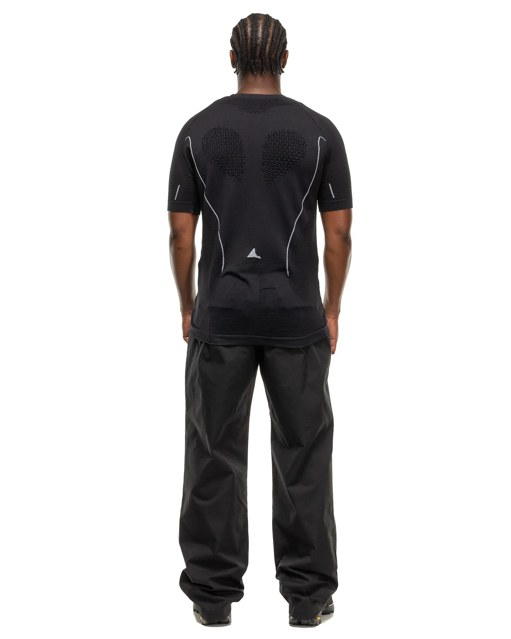 Black Seamless Short Sleeve Shirt