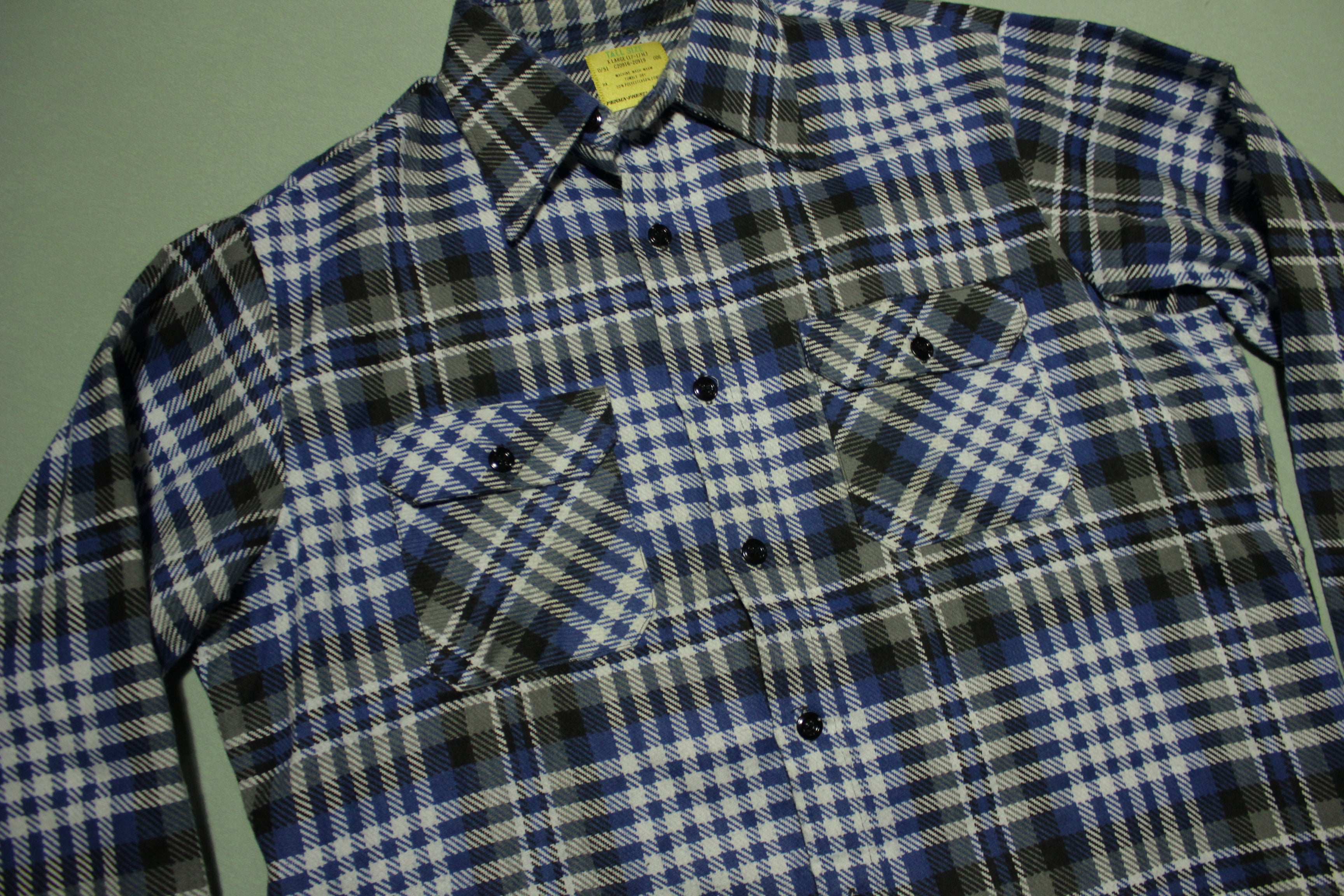 Sears Vintage 70's Plaid Flannel Western Shirt