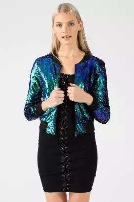 Sequin Bomber Jacket - Aftershock London