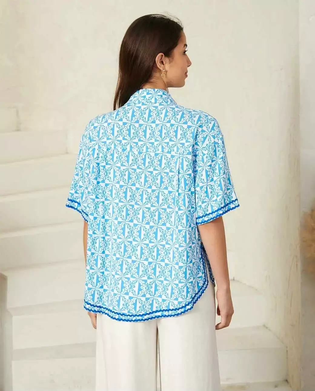 Shae Crystal Ric Rac Shirt Blouse.