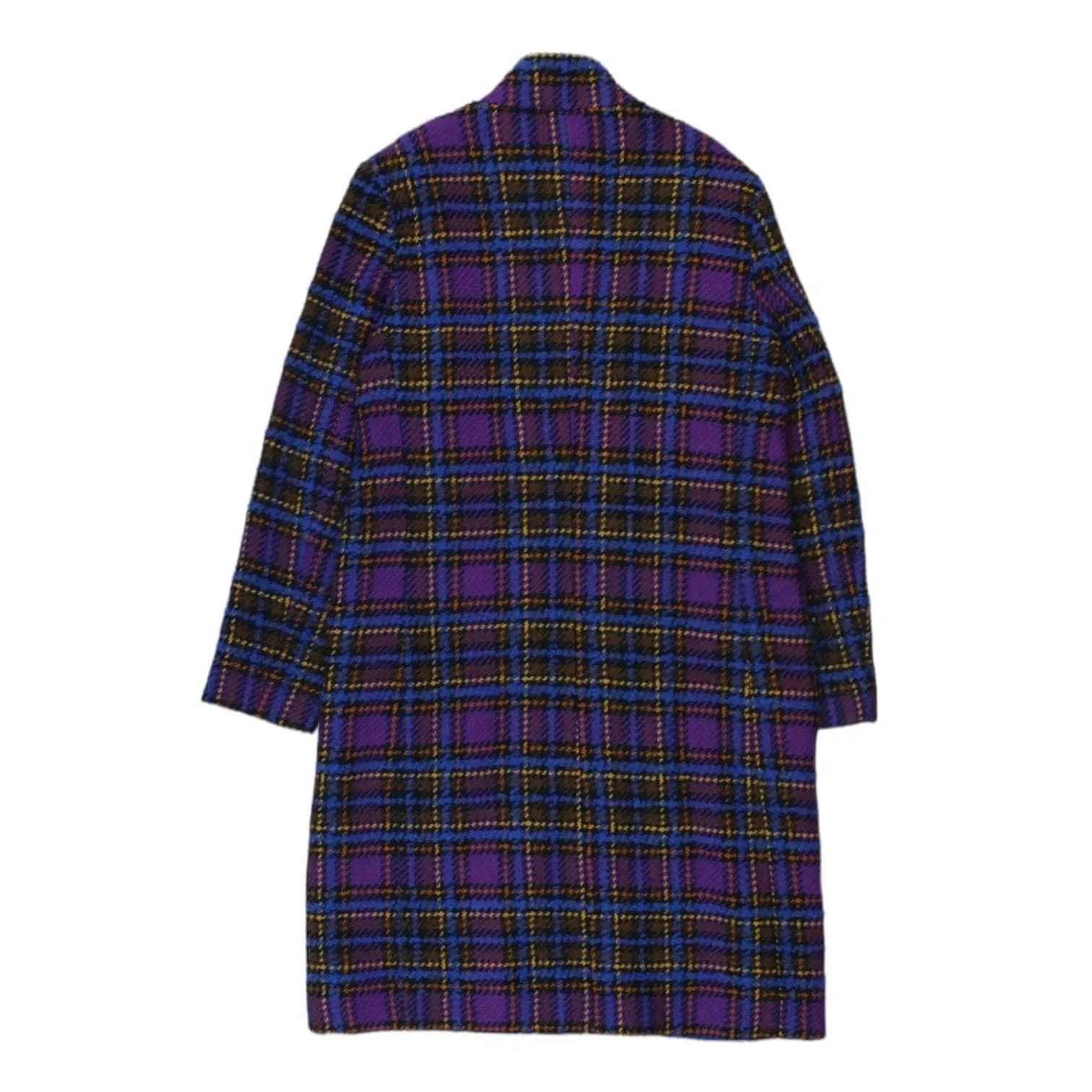 Simona Purple Blue Tartan Winter Coat