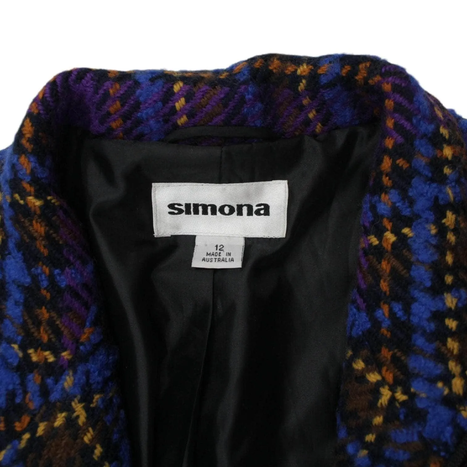 Simona Purple Blue Tartan Winter Coat