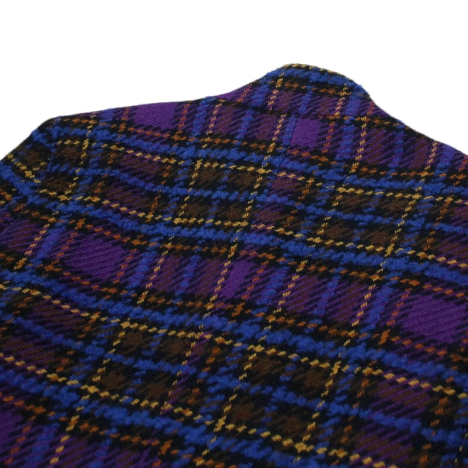 Simona Purple Blue Tartan Winter Coat