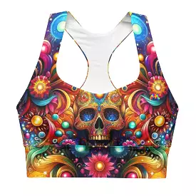 Skull Light Fantasia Rave Sports Bra