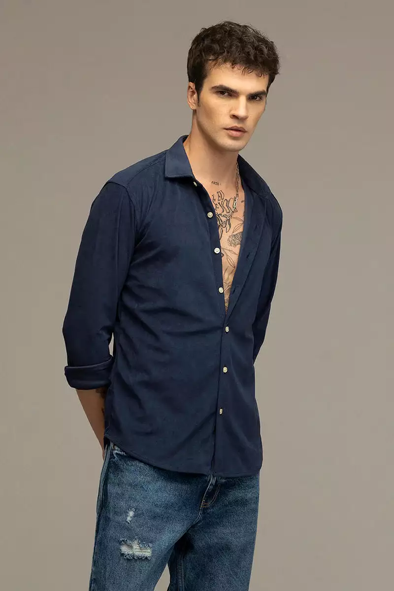 sleek navy shirt