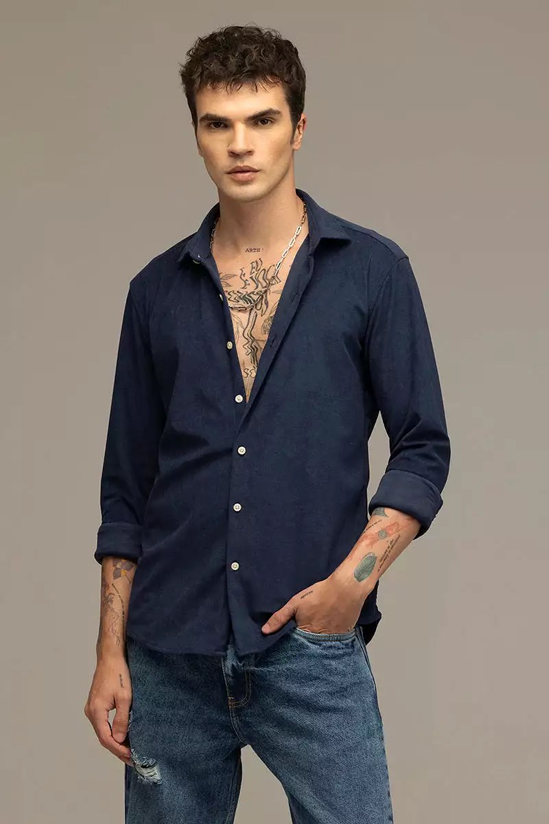 sleek navy shirt