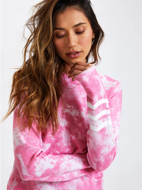 Sol Angeles pink marble sweatshirt