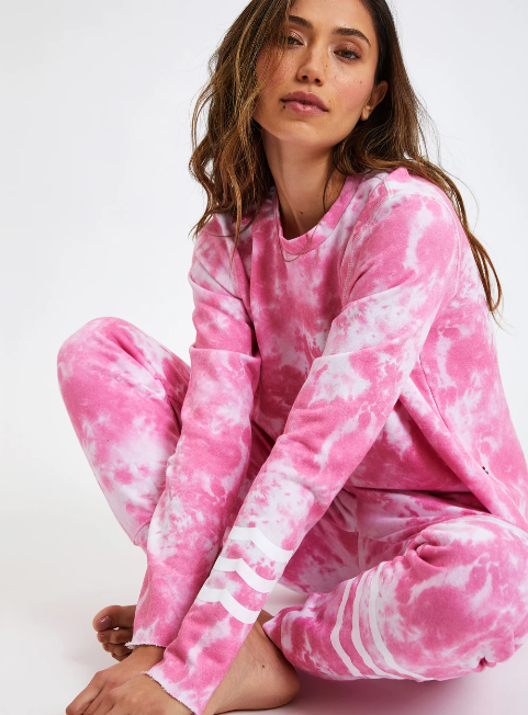 Sol Angeles pink marble sweatshirt