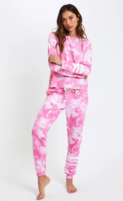 Sol Angeles pink marble sweatshirt