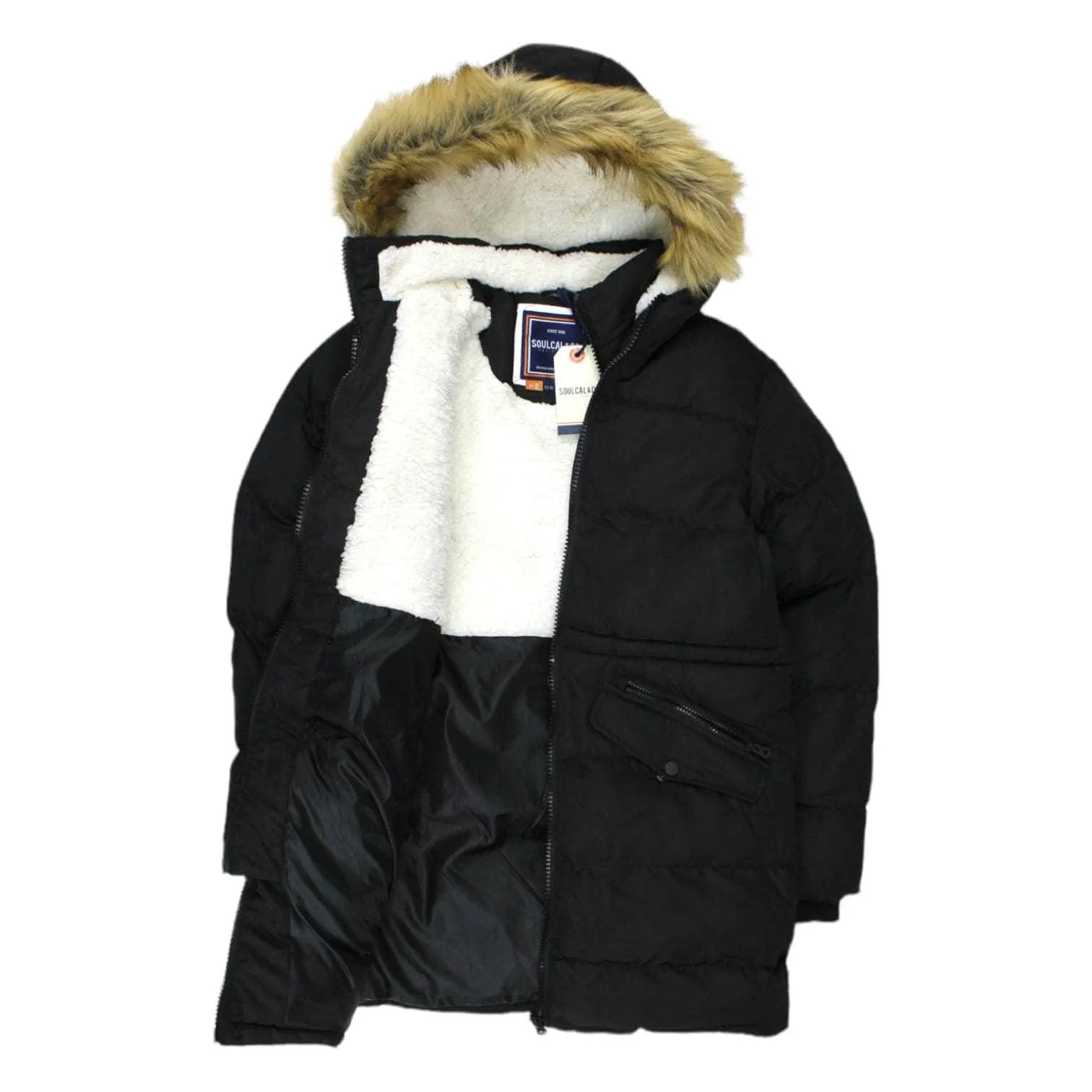 SOULCAL & Co Black Hooded Puff Winter Coat