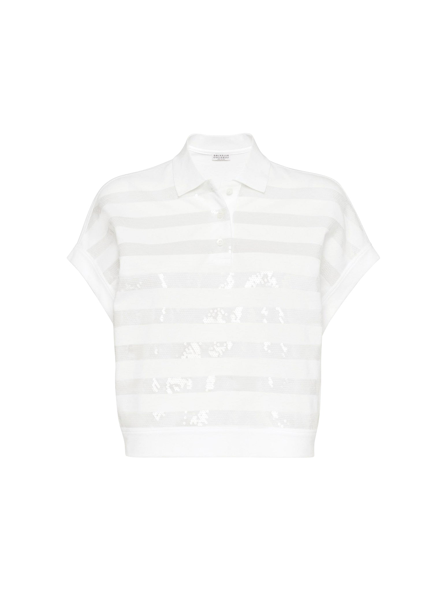 Sparkly sequin polo shirt