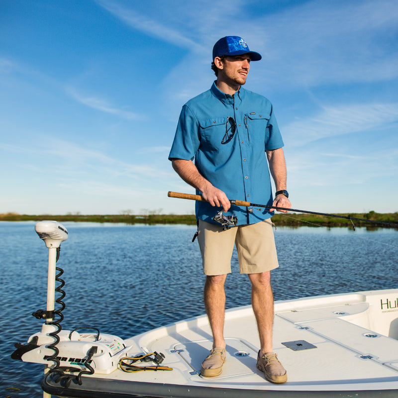 Spooler Fishing Shirt: Short Sleeve Performance Shirt